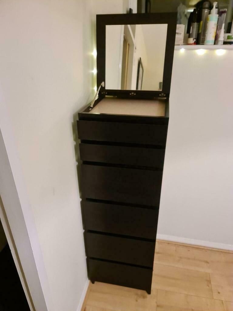 ikea black tallboy